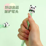 Cute Panda Retractable Gel Pen 0.5mm Black Ink Kawaii Writing Pen