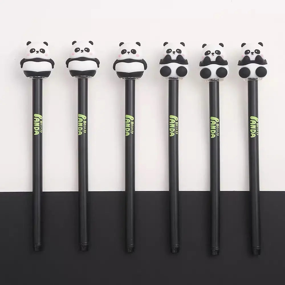 Cute Panda 3D Gel Ink Pen Kawaii 0.5mm Black Ink Pen for School & Office