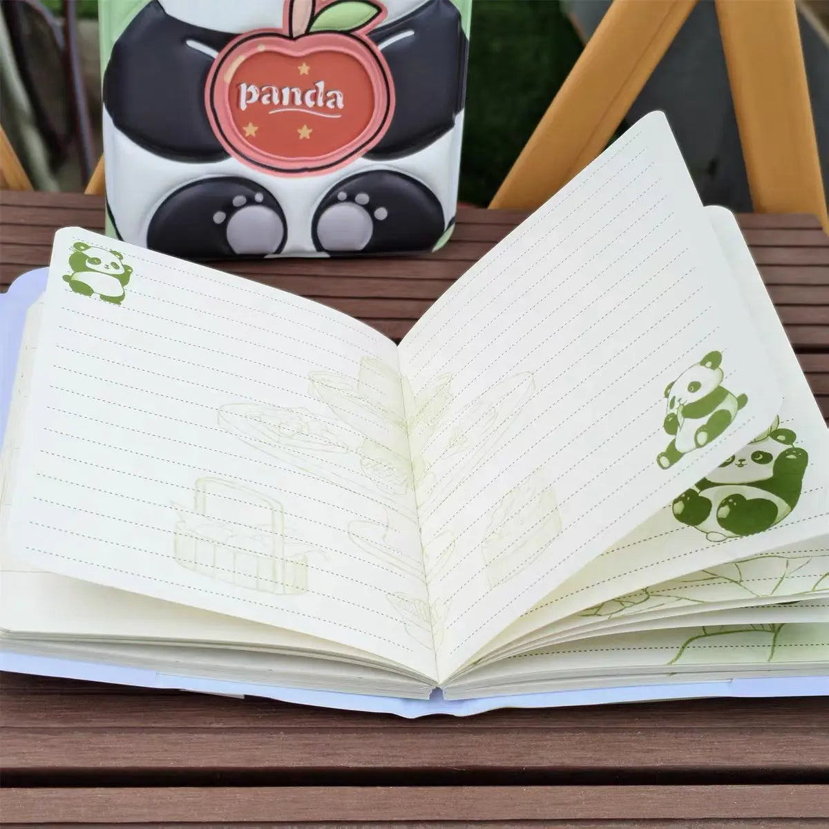 Cute Panda 3D Embossed Notebook Kawaii Soft Cover Journal Diary