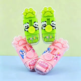 Cute Sliding Eraser with Protective Case Panda & Unicorn Paw Design