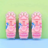 Cute Sliding Eraser with Protective Case Panda & Unicorn Paw Design