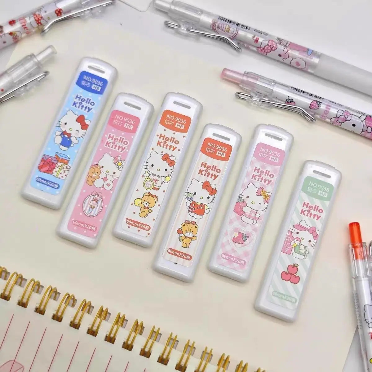Mechanical Pencil Set with HB Lead Refills Cute Kawaii Stationery Kit