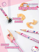 Wooden Pencil Set 12 Cute Eraser Pencils for School & Office