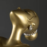 Elegant Lady Sculpture Side Table Artistic Resin Design