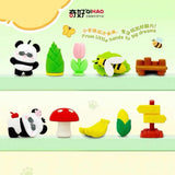 DIY Panda Holiday Paradise 3D Puzzle Eraser Set Cute Collectible School Erasers