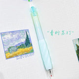 Cotton Candy Gel Pen Set Twisted Pastel Aesthetic 0.5mm Black Ink Pens for School & Journaling