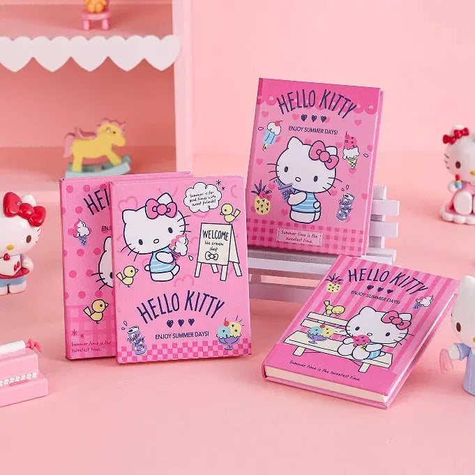 Hello Kitty Mini Pocket Notebook Cute Hardcover Lined Journal (160 Pages)