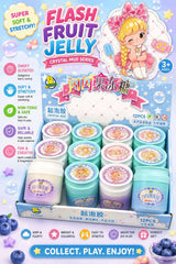 Flash Fruit Jelly Crystal Mud Slime Soft Stretchy Scented DIY Sensory Slime for Kids