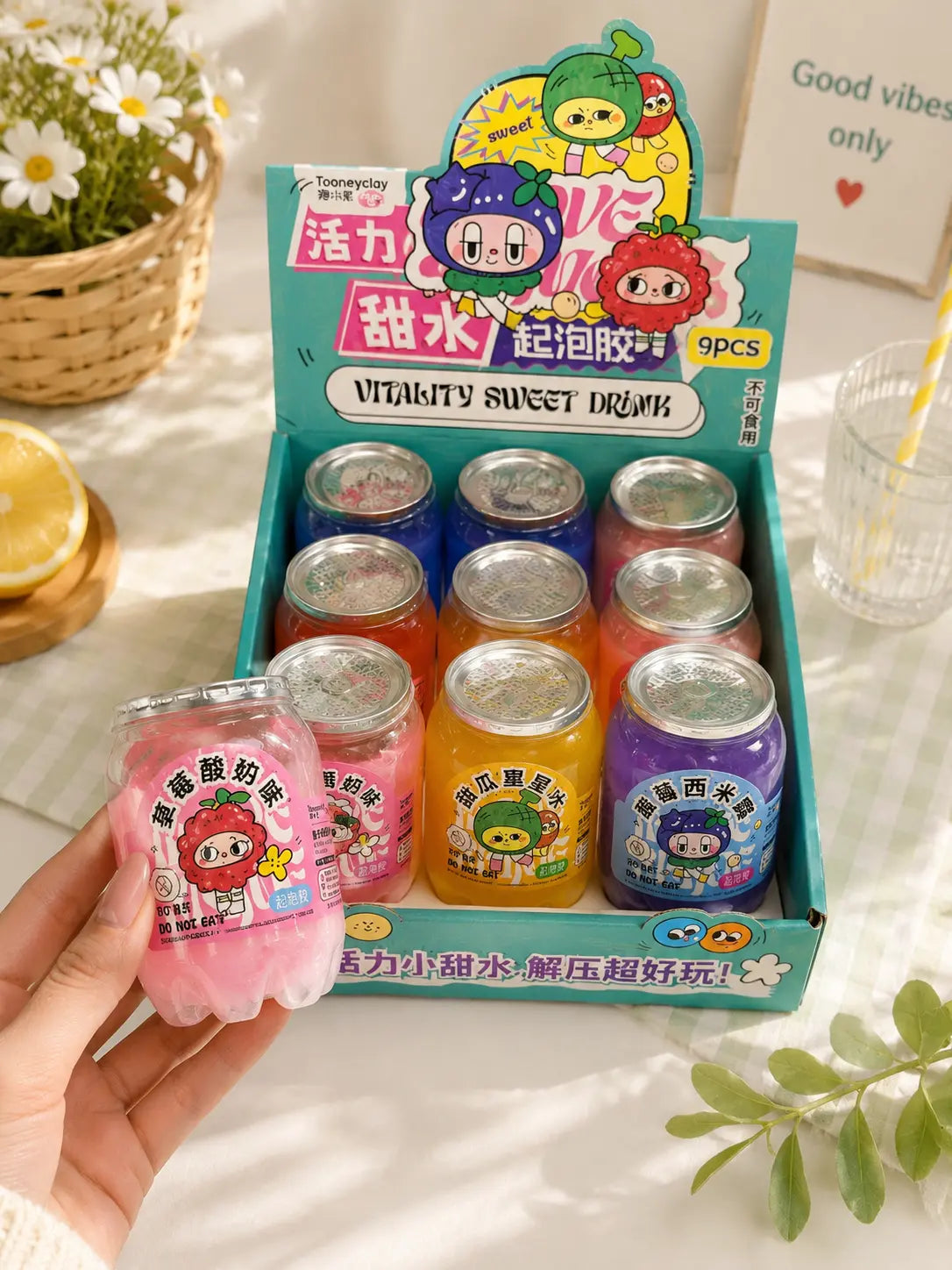 Fruit Soda Crystal Slime Soft Stretchy DIY Sensory Slime for Kids