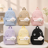 Mini Kids Backpack with Plush Charm Cute School & Travel Backpack for Girls & Boys