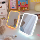 Rechargeable LED Vanity Makeup Mirror Touch Control 3 Color Light Mirror with Wall Mount
