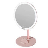 Rechargeable LED Makeup Mirror with Phone Holder 3 Color Touch Light Vanity Mirror