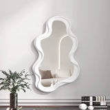 Abstract Wavy Decorative Wall Mirror Modern Irregular Vanity Mirror for Bedroom & Living Room
