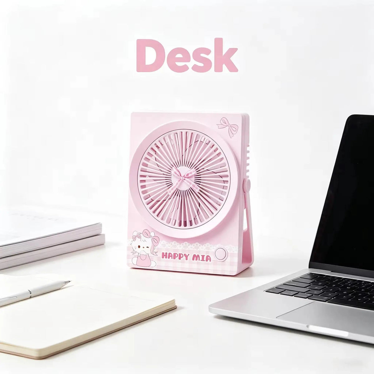 Cute Penguin Mini Portable Desk Fan 3 Speed Adjustable