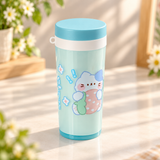 Kawaii Cartoon Insulated Tumbler with Lid & Carry Strap