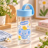 Cute Kawaii Cartoon Water Bottle with Carry Handle