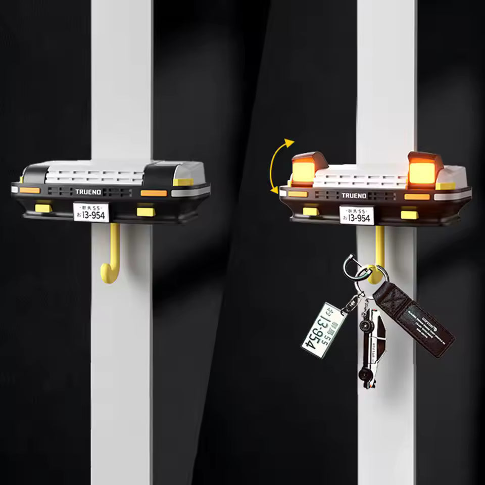 Car Headlight Key Holder Wall Mounted Creative Key Hook Rack Retro JDM Decor for Home Garage & Enthusiast Gift