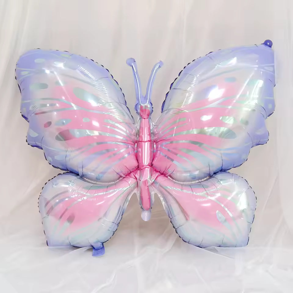 40-Inch Iridescent Butterfly Foil Balloon for Birthday & Celebration Events Decoration