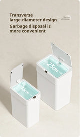 Smart Auto Sensor Trash Can Vertical & Horizontal Touchless Bin for Narrow Spaces Kitchen & Bathroom Motion Waste Bin