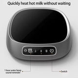Smart Touch Screen Glass Heating Coaster Gear Temperature Control Warmer Mat Plug in Desktop Mug Warmer for Coffee Tea & Food