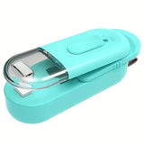 Mini Battery Powered Vacuum Heat Sealer Portable Plastic Bag Sealer with Cutter Food Storage Tool for Home & Travel