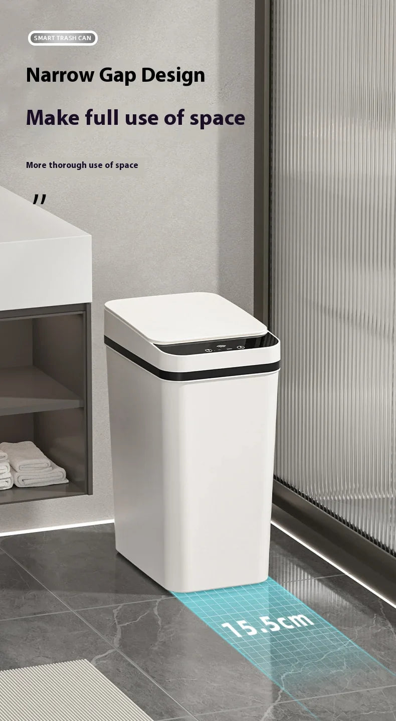 12L & 18L Automatic Sensor Trash Can Touchless Infrared Smart Waste Bin for Kitchen & Bathroom Waterproof Hands Free Garbage Can