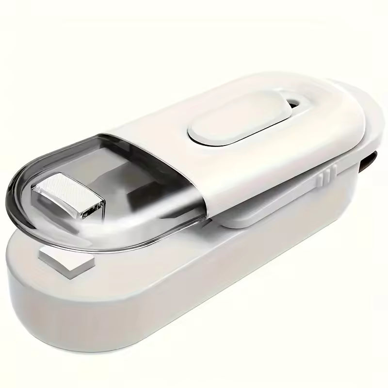 Mini Battery Powered Vacuum Heat Sealer Portable Plastic Bag Sealer with Cutter Food Storage Tool for Home & Travel