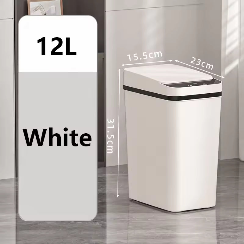 12L & 18L Automatic Sensor Trash Can Touchless Infrared Smart Waste Bin for Kitchen & Bathroom Waterproof Hands Free Garbage Can