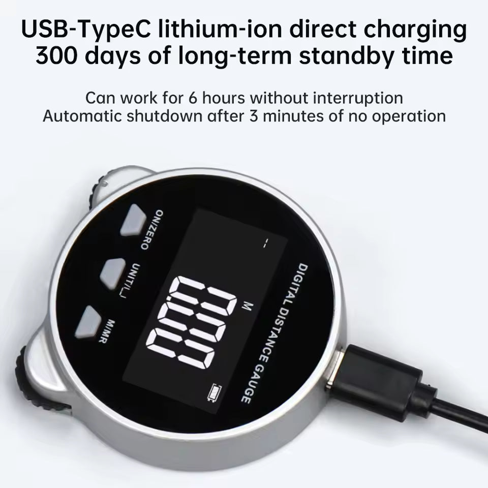 Portable Digital Measuring Tape with LCD Display Accurate Electronic Steel Tape Measure Metric Measuring Tool for DIY & Professionals