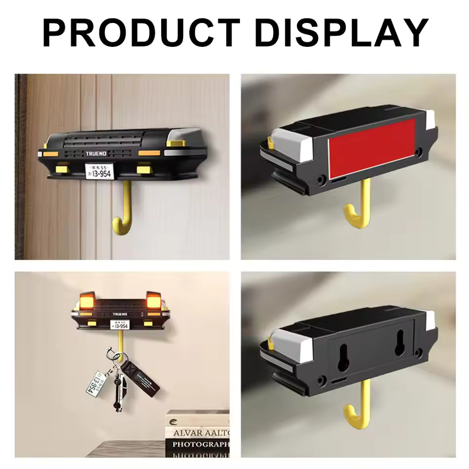 Car Headlight Key Holder Wall Mounted Creative Key Hook Rack Retro JDM Decor for Home Garage & Enthusiast Gift