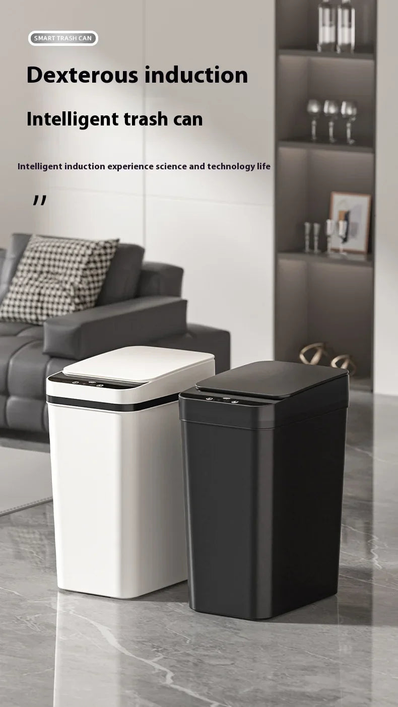 12L & 18L Automatic Sensor Trash Can Touchless Infrared Smart Waste Bin for Kitchen & Bathroom Waterproof Hands Free Garbage Can