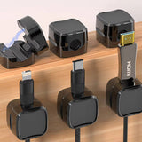 Pack of 5 Magnetic Cable Storage Bracket Self Adhesive Wire Organizer Clip for USB, Charger & Data Cables SparkelsSparkels