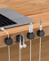 Pack of 5 Magnetic Cable Storage Bracket Self Adhesive Wire Organizer Clip for USB, Charger & Data Cables SparkelsSparkels