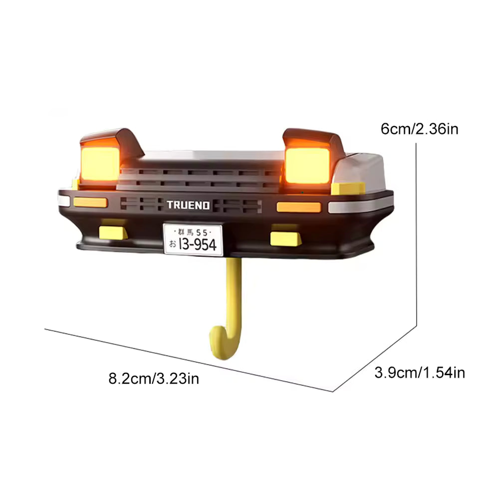 Car Headlight Key Holder Wall Mounted Creative Key Hook Rack Retro JDM Decor for Home Garage & Enthusiast Gift