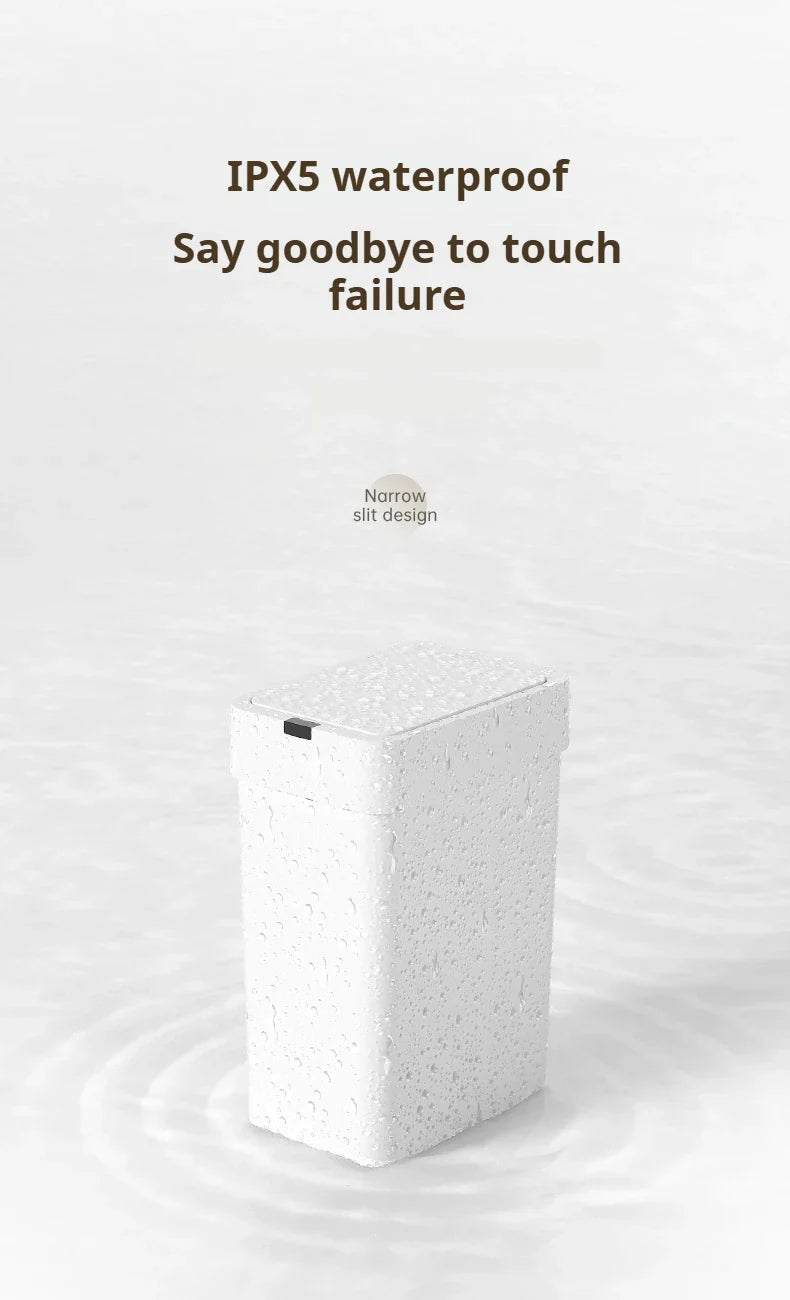 Smart Auto Sensor Trash Can Vertical & Horizontal Touchless Bin for Narrow Spaces Kitchen & Bathroom Motion Waste Bin