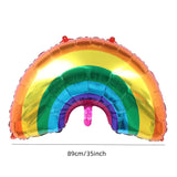 Big Rainbow Smile White Cloud & Donut Ice Cream Foil Balloon Cute Helium Party Decoration for Kids Birthday & Baby Showers