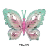 40-Inch Iridescent Butterfly Foil Balloon for Birthday & Celebration Events Decoration