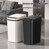12L & 18L Automatic Sensor Trash Can Touchless Infrared Smart Waste Bin for Kitchen & Bathroom Waterproof Hands Free Garbage Can