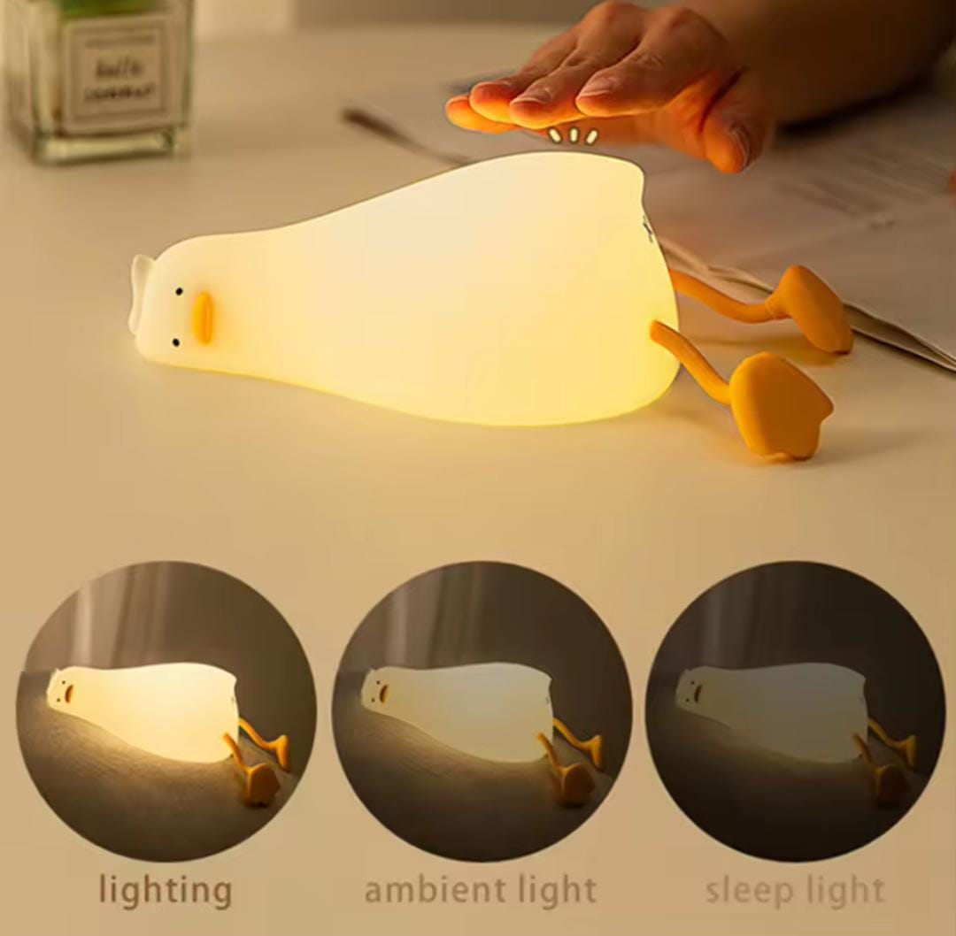 Silicone Duck Shape Touch Led Lamp & Mobile Holder