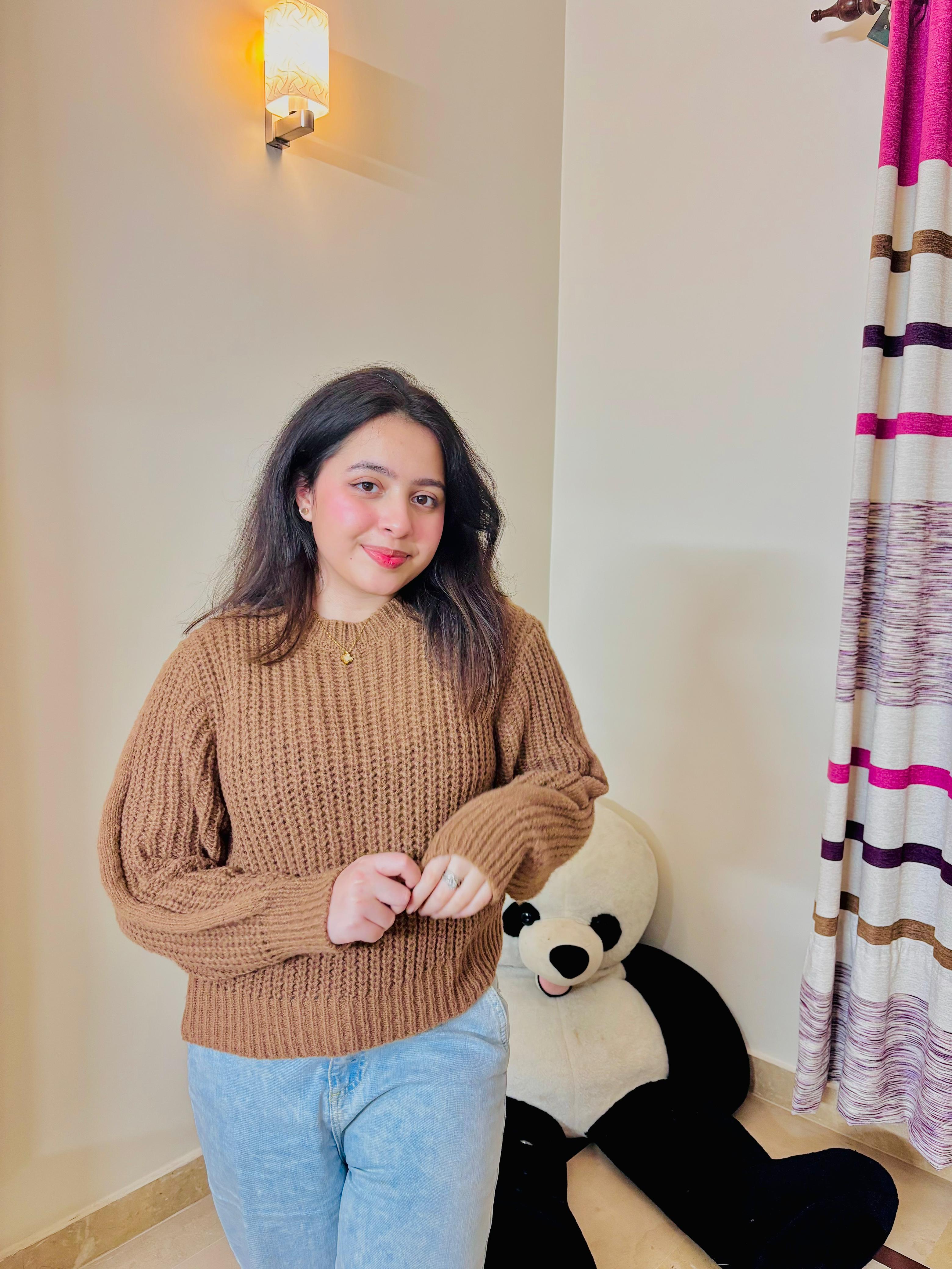 Vintage Lantern Long Sleeve Sweater Women Korean Autumn Winter Knitwear O Neck Pullover Tops Chic Fashion Solid Female Jumper