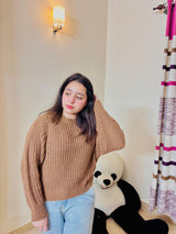 Vintage Lantern Long Sleeve Sweater Women Korean Autumn Winter Knitwear O Neck Pullover Tops Chic Fashion Solid Female Jumper