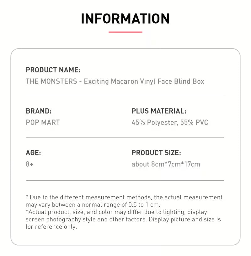 The Monsters Exciting Macaron Vinyl Face Plush Blind Box