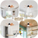 Modern LED Ceiling Fan with Light Integrated DC Motor, Frequency Conversion Smart Silent Fan for Bedroom, Living Room & Dining Room
