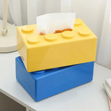 Creative Building Blocks Wall Mounted Tissue Box Waterproof Punch Free Paper Towel Holder for Bathroom & Kitchen