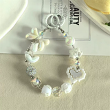 Kawaii Beaded Phone Charm Wrist Strap Cute Butterfly Bear & Heart Bracelet Lanyard for Phone Keys & Bags SparkelsSparkels