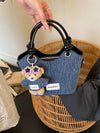 Cute Denim Teddy Bear Handbag Mini Crossbody Tote Bag for Women & Girls SparkelsSparkels