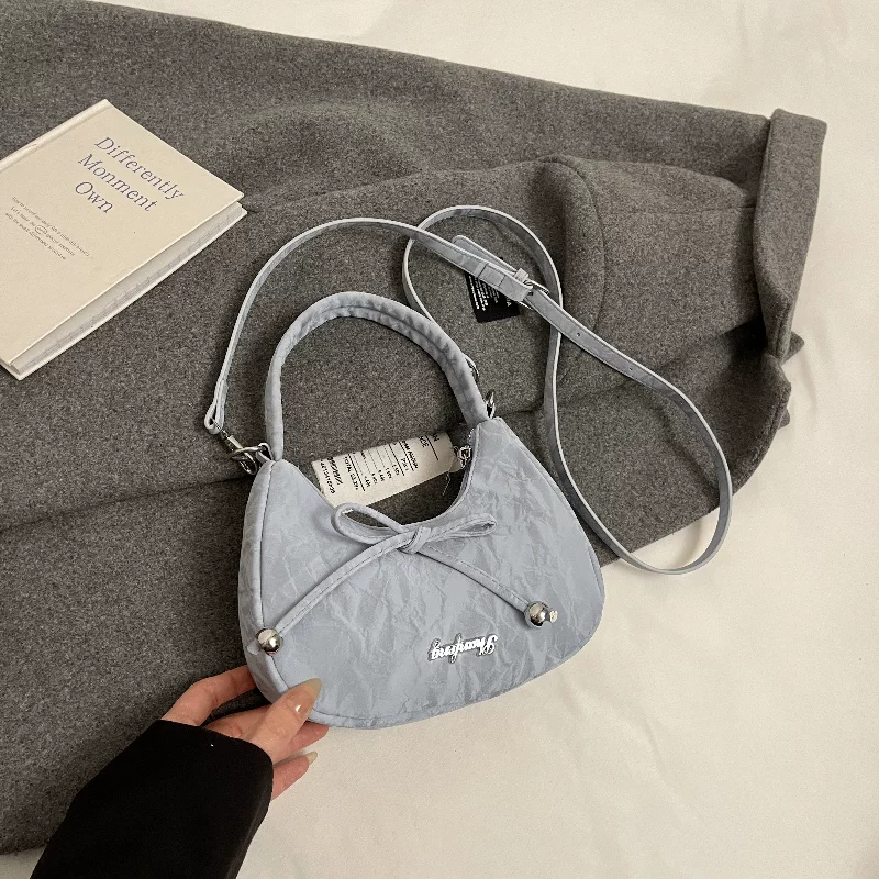 Elegant Bow Knot Mini Shoulder Bag for Women Trendy Crossbody & Handbag Cute Korean Fashion Purse