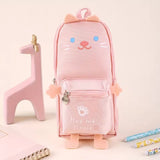 Mini Pencil Case Cute Animal Design Canvas School Box