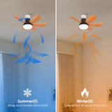 Modern LED Ceiling Fan with Light Integrated DC Motor, Frequency Conversion Smart Silent Fan for Bedroom, Living Room & Dining Room