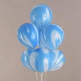 10pcs 12-Inch Marble Agate Latex Balloons Christmas Party Decorations Colorful Globos for Birthday Wedding & Baby Shower
